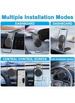HOOKOR Car Mount Charger, Phone Holder, Magnetic Car Dash Mount for All phones, Bendable Memory Titanium Alloy for All Dashboard, Windshield,iPhone 15 14 13 12  - Image 3