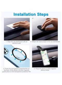 HOOKOR Car Mount Charger, Phone Holder, Magnetic Car Dash Mount for All phones, Bendable Memory Titanium Alloy for All Dashboard, Windshield,iPhone 15 14 13 12  - Image 4