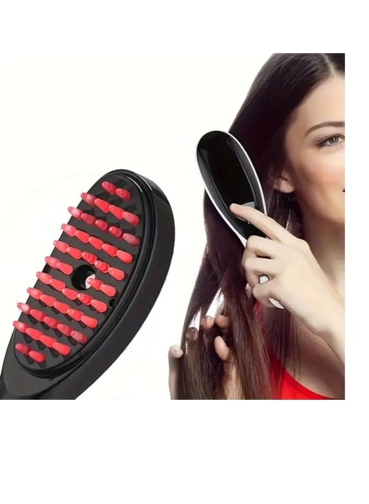 فرشاة نمو الشعر، مشط تدليك فروة الراس بالاهتزاز والبخار للعلاج بالضوء الاحمر/الازرق، فك تشابك الشعر الكثيف/المجعد/الناعم، وتحفيز نمو الشعر - كود 6931 - Image 1
