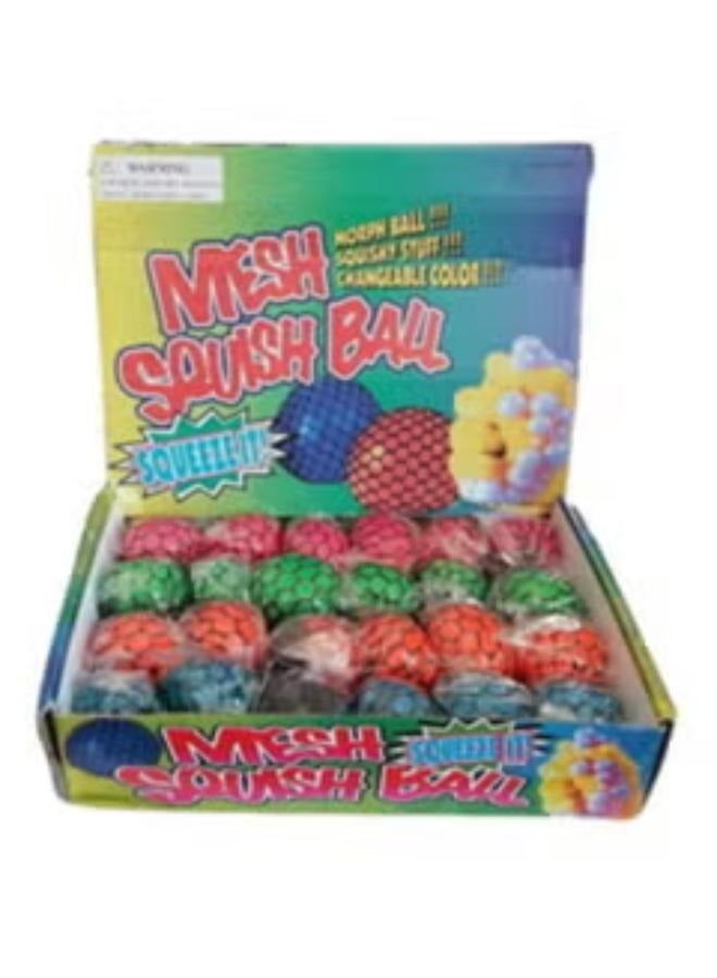 24-Piece Stress Reliever Mesh Squish Ball Set