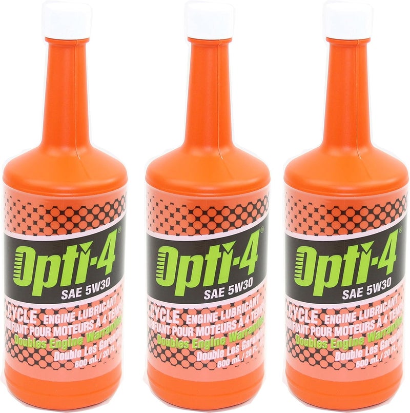 Opti-4 SAE 5W30 20 Fl Oz 4-Cycle Formula Engine Lubricant, 3-Pack Winter Grade