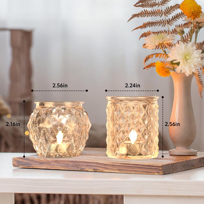 AltarreT 36pcs Gold Votive Candle Holders for Table Centerpiece, Glass Tea Light Candle Holder Set for Wedding Decor Home Party Decoration - Image 2