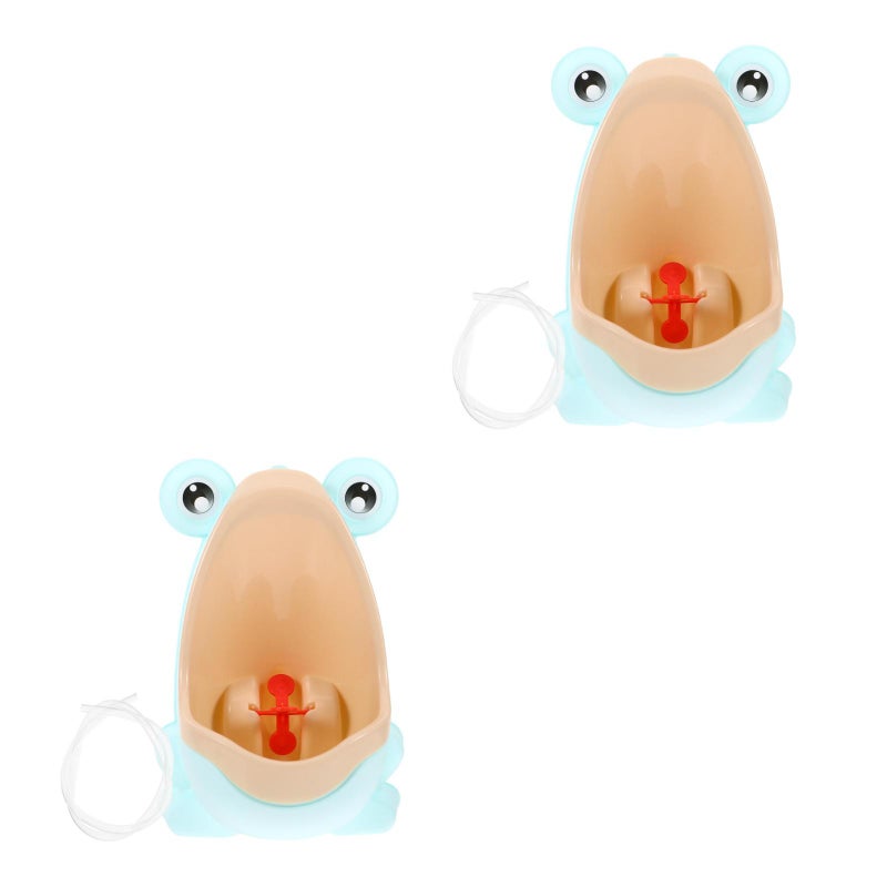 2 pcs Children Cartoon Pattern Standing Potty Toilet Urinal Potty Training Boy Pee Trainer for Boys (Light Green) - Image 1