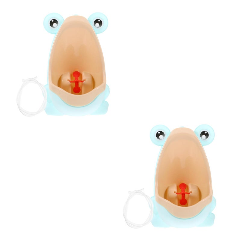 2 pcs Children Cartoon Pattern Standing Potty Toilet Urinal Potty Training Boy Pee Trainer for Boys (Light Green) - Image 2