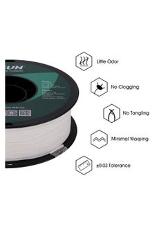 eSUN Esun 3D Printer Filament PLA+ 1.75 mm Dimensional Accuracy +/- 0.05 mm 1 Kg (2.2 lbs) Spool 3D Printing Material for 3D Printers – White  - Image 5