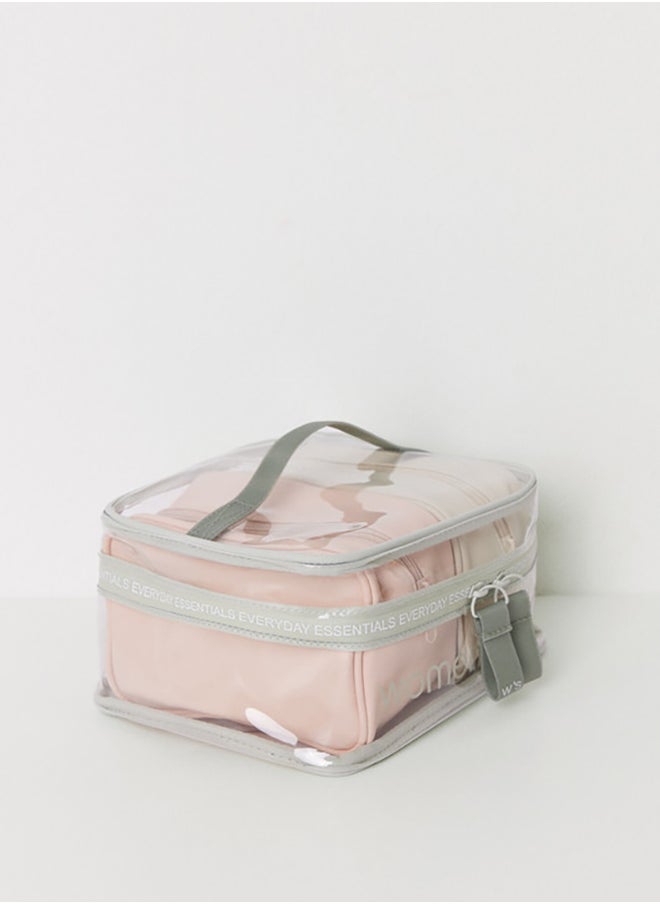 women'secret Pack Of 2 Small Pink And Beige Toiletry Bags  - Image 4