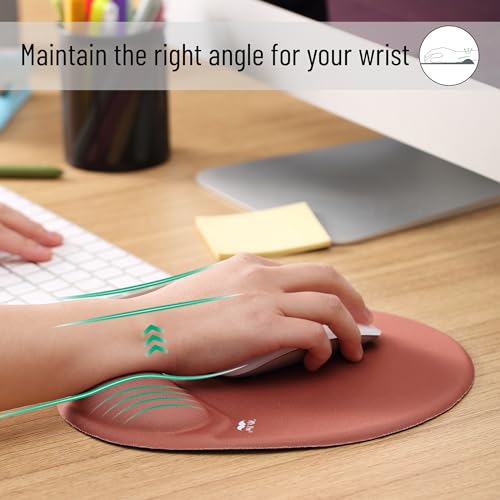 Mr. Pen Ergonomic Mouse Pad with Wrist Support, Brown - Image 2