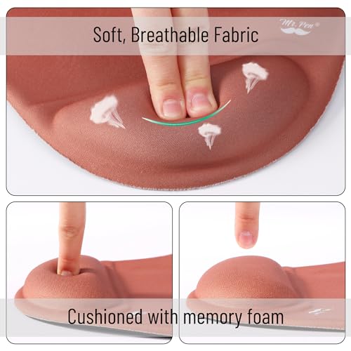 Mr. Pen Ergonomic Mouse Pad with Wrist Support, Brown - Image 4