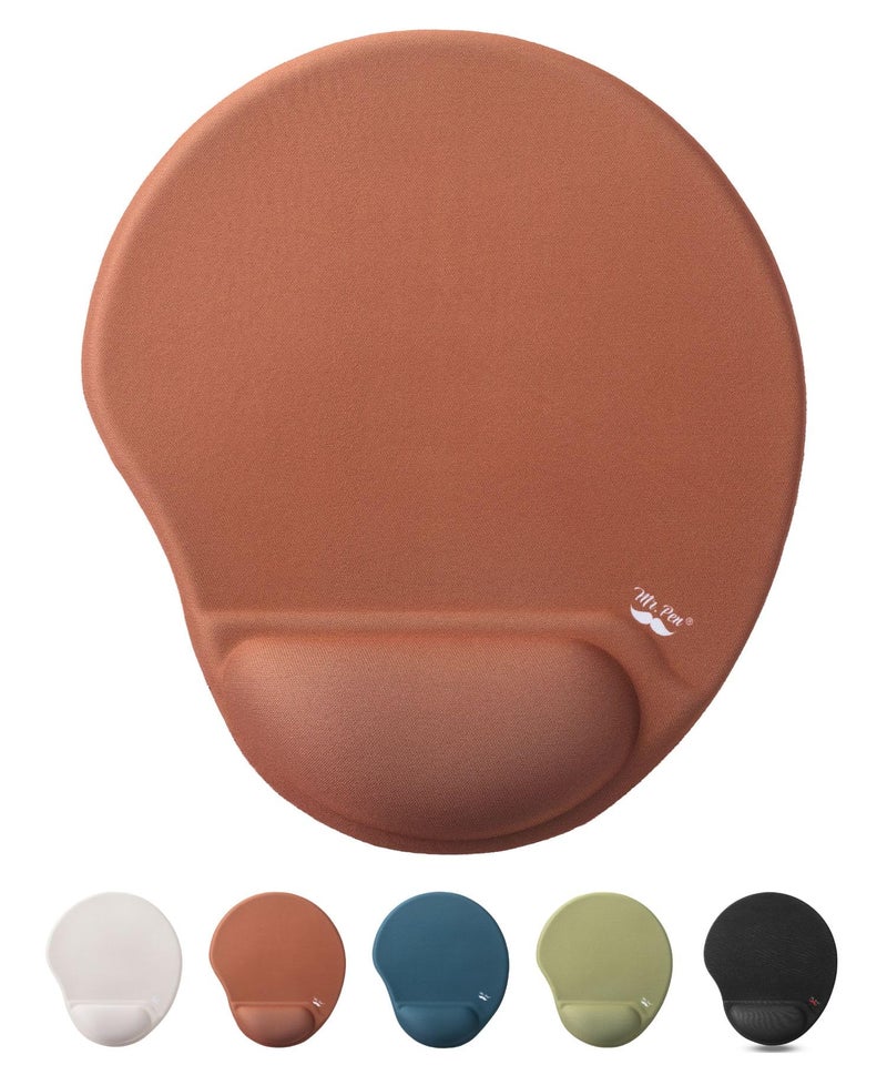 Mr. Pen Ergonomic Mouse Pad with Wrist Support, Brown - Image 1