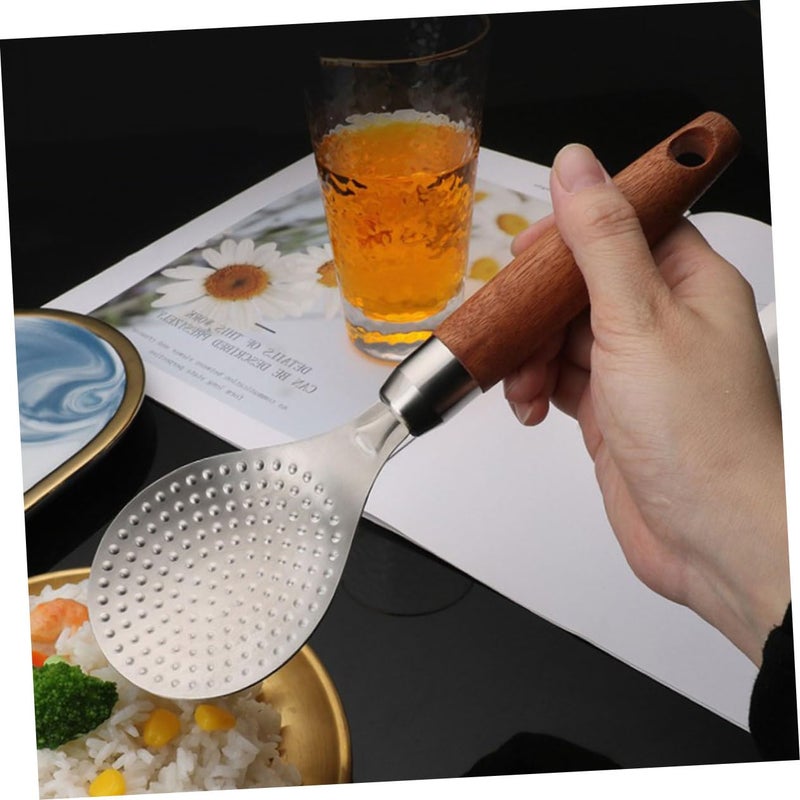 Stainless Steel Rice Paddle Spoon Kitchen Serving Scoop Compact Easy to Clean - Image 5