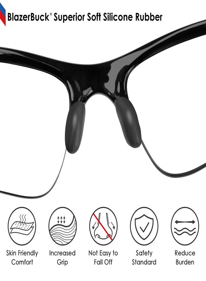 BLAZERBUCK Replacement Nose Pads Piece for Oakley Flak Jacket XLJ/Flak 2.0 XL/Half Jacket 2.0 XL/Half Jacket XLJ-Black+Black - Image 3