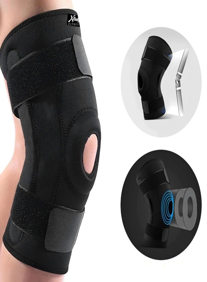 Xfinity Fitness Knee Cap Open Patella Support Brace with Aluminum Hinges & Adjustable Dual Straps (1) - Image 5