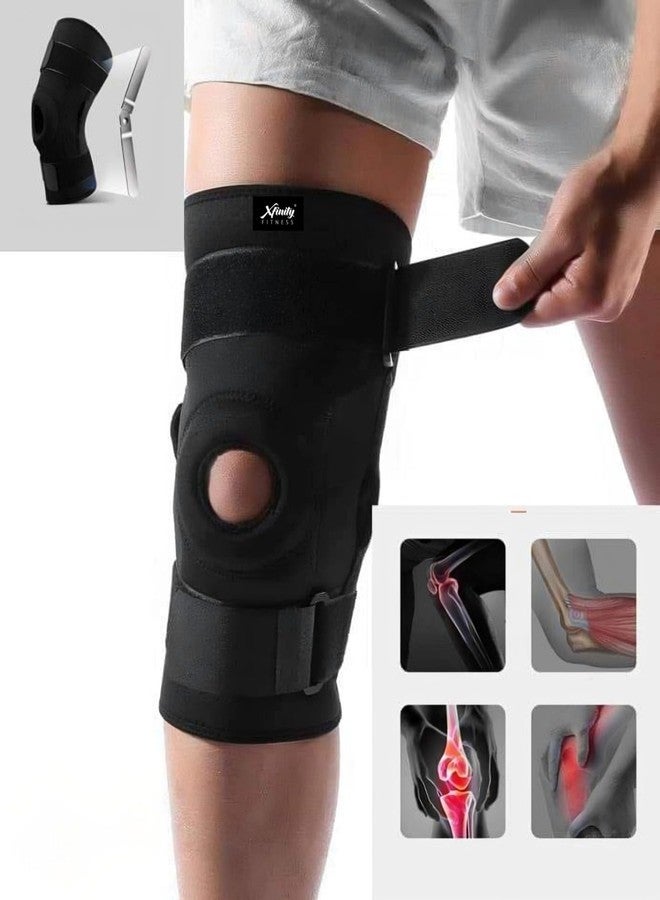 Xfinity Fitness Knee Cap Open Patella Support Brace with Aluminum Hinges & Adjustable Dual Straps (1) - Image 3