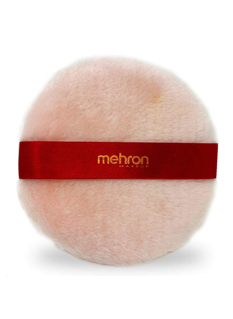 mehron - Mehron Makeup Round Professional Makeup Powder Puff, 3.50" - Image 1