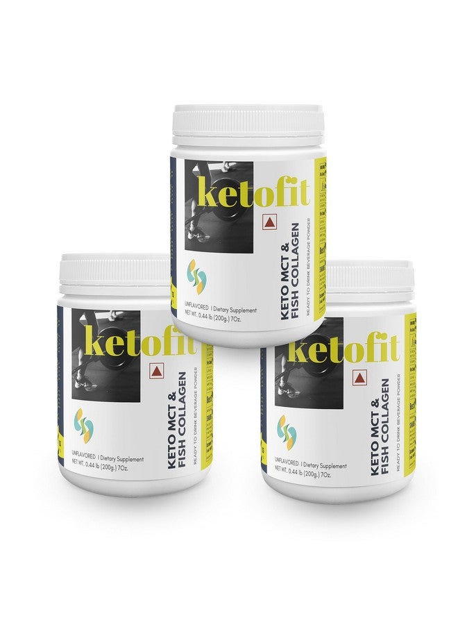 Sharrets Ketofit 200G X 3 : Mct Collagen Keto Supplement Powder For Athletes, Active Individuals, And Joggers Seeking Optimal Performance. - Image 1