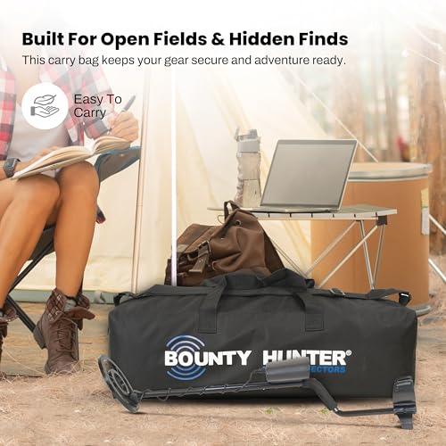 BOUNTY HUNTER حقيبة كاشف المعادن باونتي هانتر - حقيبة حمل نايلون مقاومة للعوامل الجوية مع جيب ملحقات ومقابض، تناسب نماذج S-Rod - تخزين متين وحماية أثناء السفر - مصنوعة في الولايات المتحدة - Image 4