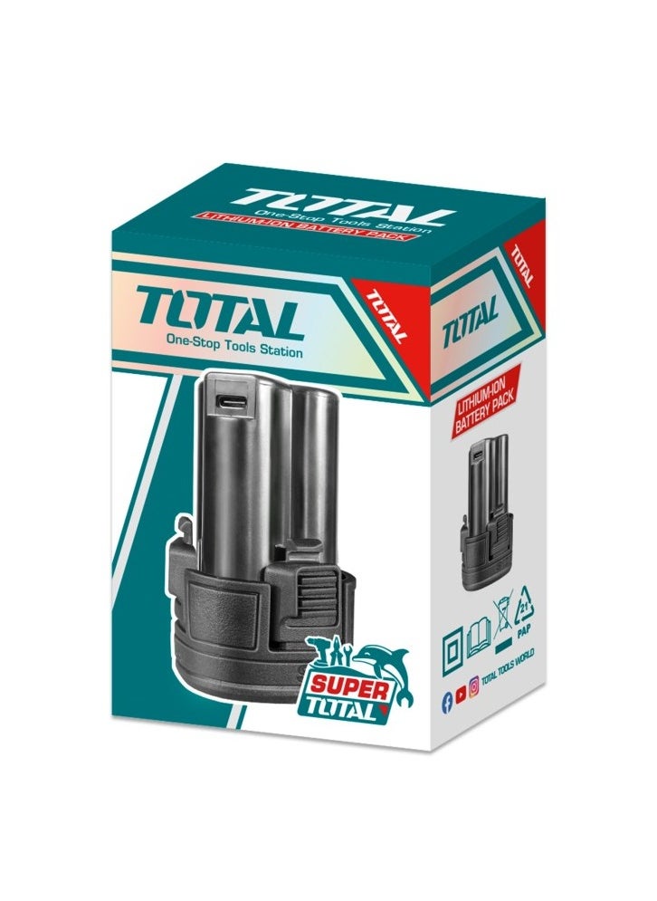 TOTAL Total 12V Lithium-Ion Rechargeable Battery 1.5Ah with USB Type-C Charging Port – Compatible with S12 Multi-Tools – Convenient and Reliable Power Supply  - Image 4