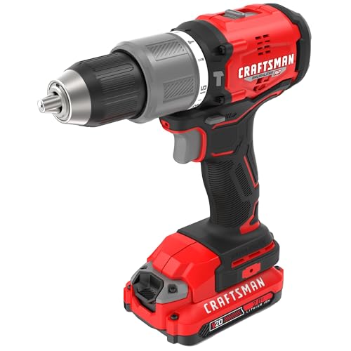 CRAFTSMAN V20 Cordless Hammer Drill Kit, 1/2 inch, 2 Batteries and Charger Included (CMCD732D2) - Image 4
