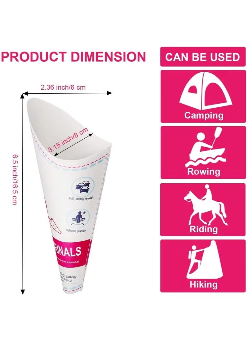 SYOSI 20Pcs Disposable Female Urination Device,Portable Lightweight Women Urinal Funnel Outside Standing Pee Cup Waterproof Paper Standing Urinary Funnel for Camping, Hiking, Pregnant  - Image 5