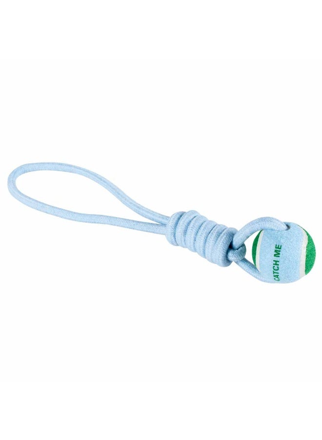 Ebi Coockoo Catch Me Ball With Rope Loop Dog Fetch Toy - Blue/6x45x6cm - Image 1