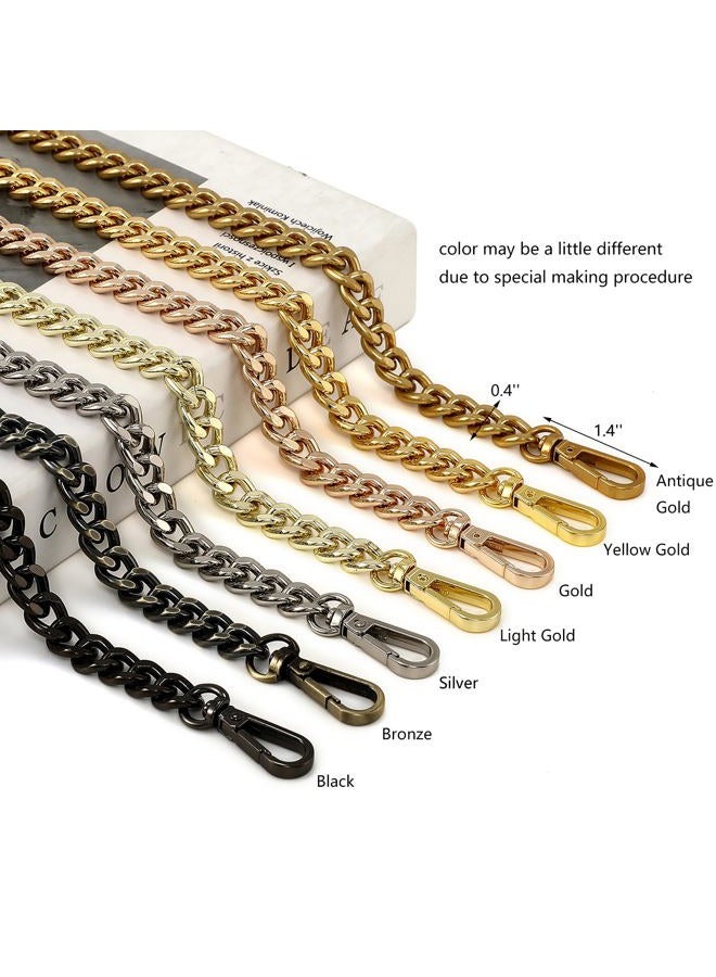 Xiazw 47'' Light Metal Crossbody Purse Chain Straps Replacement for Bag Handbag (Antique Gold) - Image 5