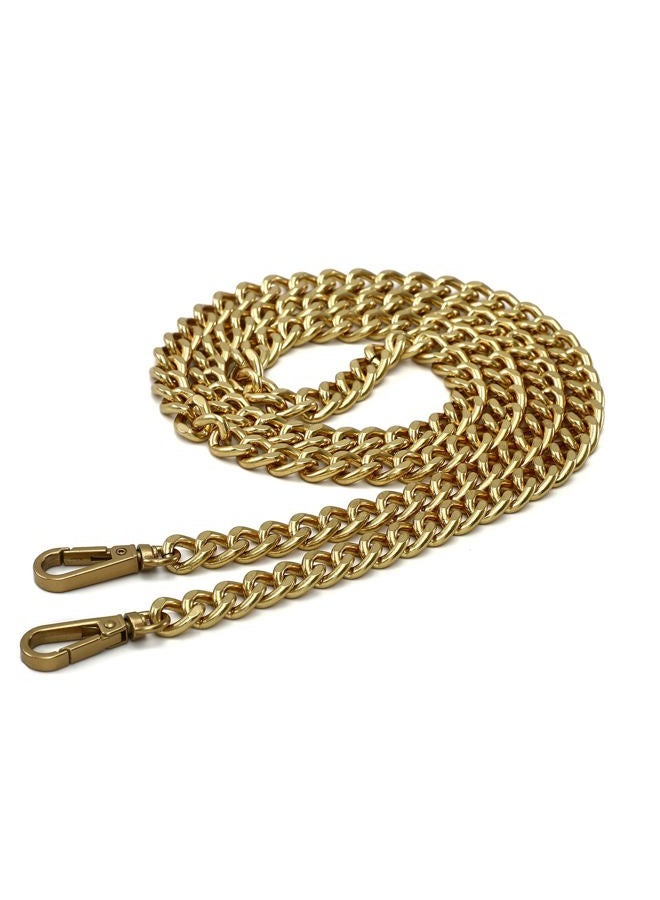 Xiazw 47'' Light Metal Crossbody Purse Chain Straps Replacement for Bag Handbag (Antique Gold) - Image 1
