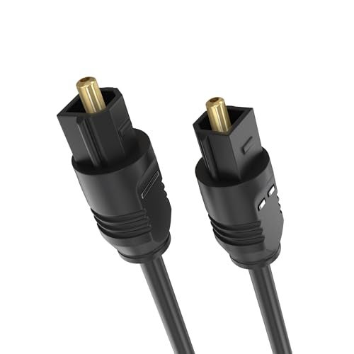 Cmple - Optical Audio Cable 3ft - Slim Fiber Optic Cable Ultra-Thin Gold Plated Toslink Cable Digital S/PDIF Audio For Soundbar Av Receivers, TV Sound Bar, Game Console Slim Optical cord - Image 1