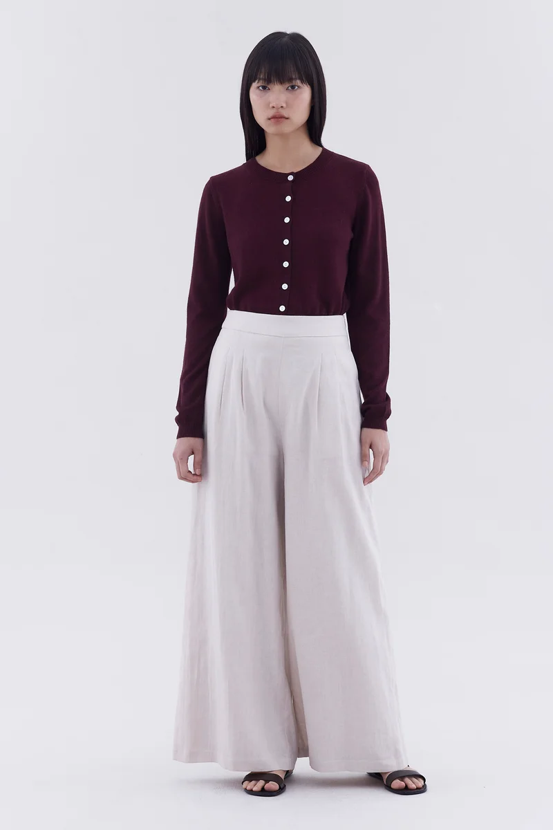 ذا اديتورز ماركت Portia High-Rise Double Pleat Pants