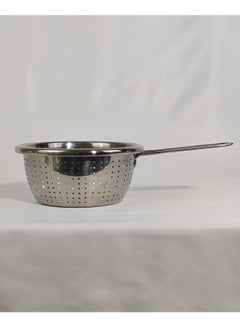 HTH Multipurpose Versatile Kitchen Gadgets Stainless Steel Long Handle Colander Micro Perforated Strainer Drainer for Rice Fruits Vegetable Noodles Pasta Beans Grains Washing Filter Basket for Kitchen Bowl Storing and Straining Purpose  - Image 2