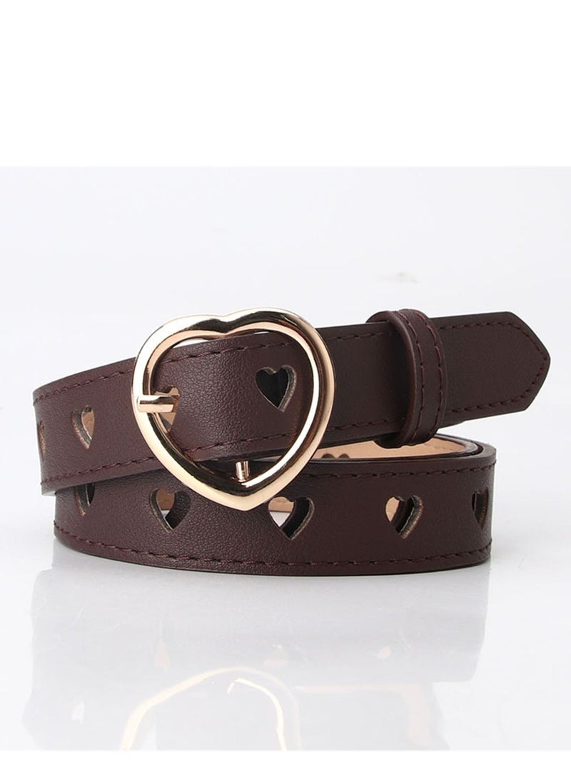 Loquat The New Free Hole Love Hollow Out Lady All Kinds Of Sweet Wool Dress Belt 105cm Brown