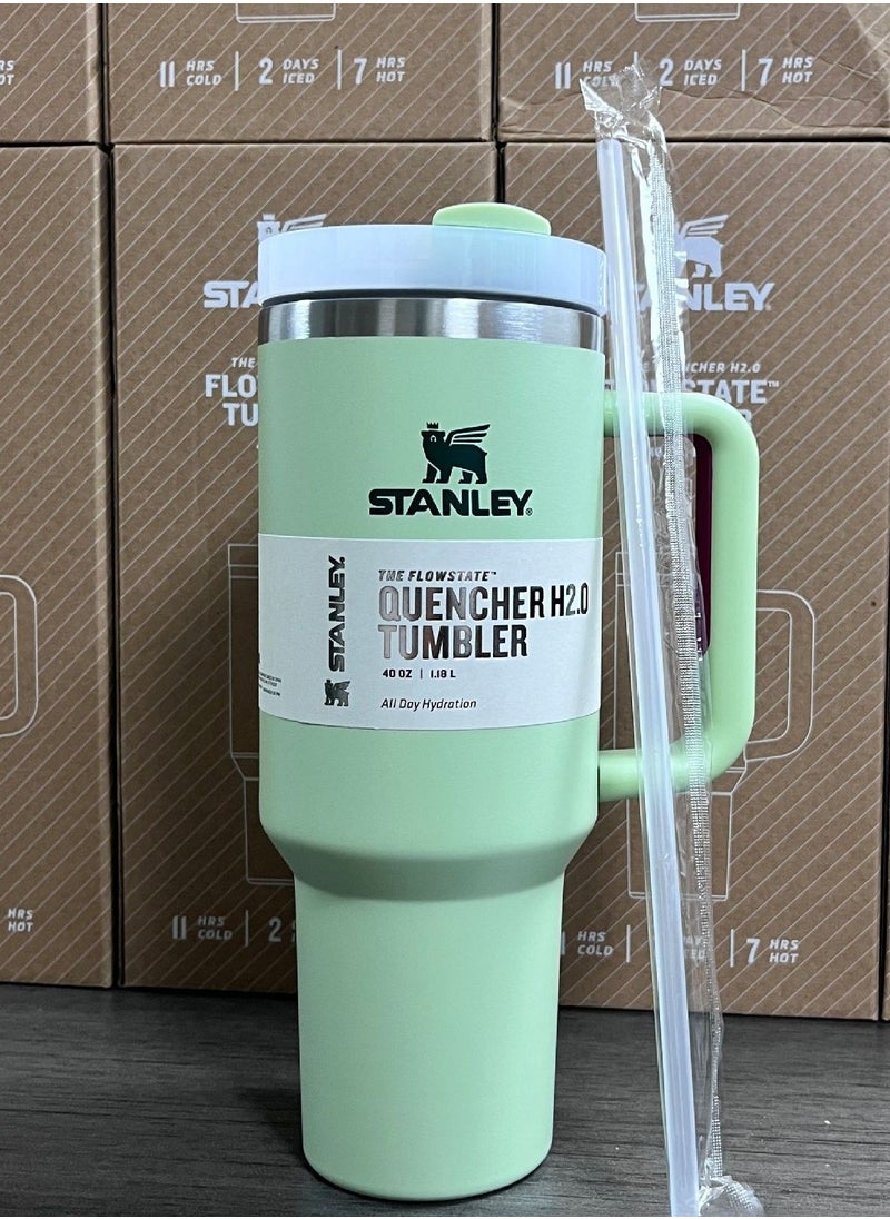 Stanley - Quencher H2.0 FlowState Stainless Steel Vacuum Insulated Tumbler with Lid and Straw for Water, Iced Tea or Coffee, Smoothie and More 40oz/1.18l - Image 1