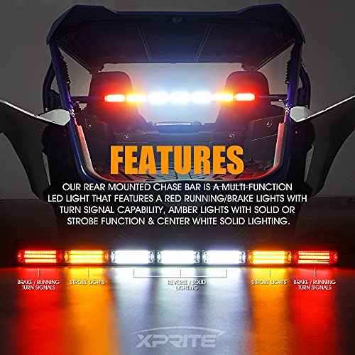Xprite 30 UTV RZR Chase Strobe Flashing Light Bar with Brake Reverse Turn Signal Rear Safety Lightbar for Polaris XP 1000 900 CanAm Maverick X3 SxS Yamaha ATV Off Road RYWWWYR - Image 3