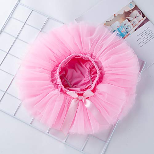 Jane Shine Baby Girls Tutu Skirt, Infant Tulle Tutus, Newborn Soft Skirts for Toddlers Pink - Image 2