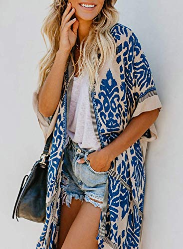 Breezy Lane كيمونو بريزي لين للنساء غطاء شاطئي لملابس السباحة غطاء بدلة السباحة ملابس شاطئية كاردigans صيفية سفر عطلة - Image 4
