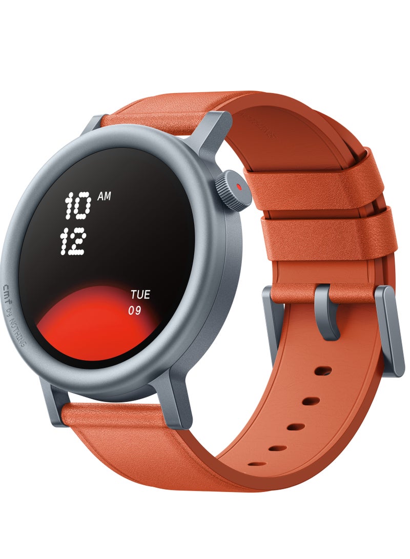 CMF Watch Pro 2, 1.32" AMOLED Display, Built-in multi-system GPS, 120 Sports Modes, Smart Sleep Algorithm, Bluetooth calling with AI noise reduction, Official Authorization, Orange - Image 1