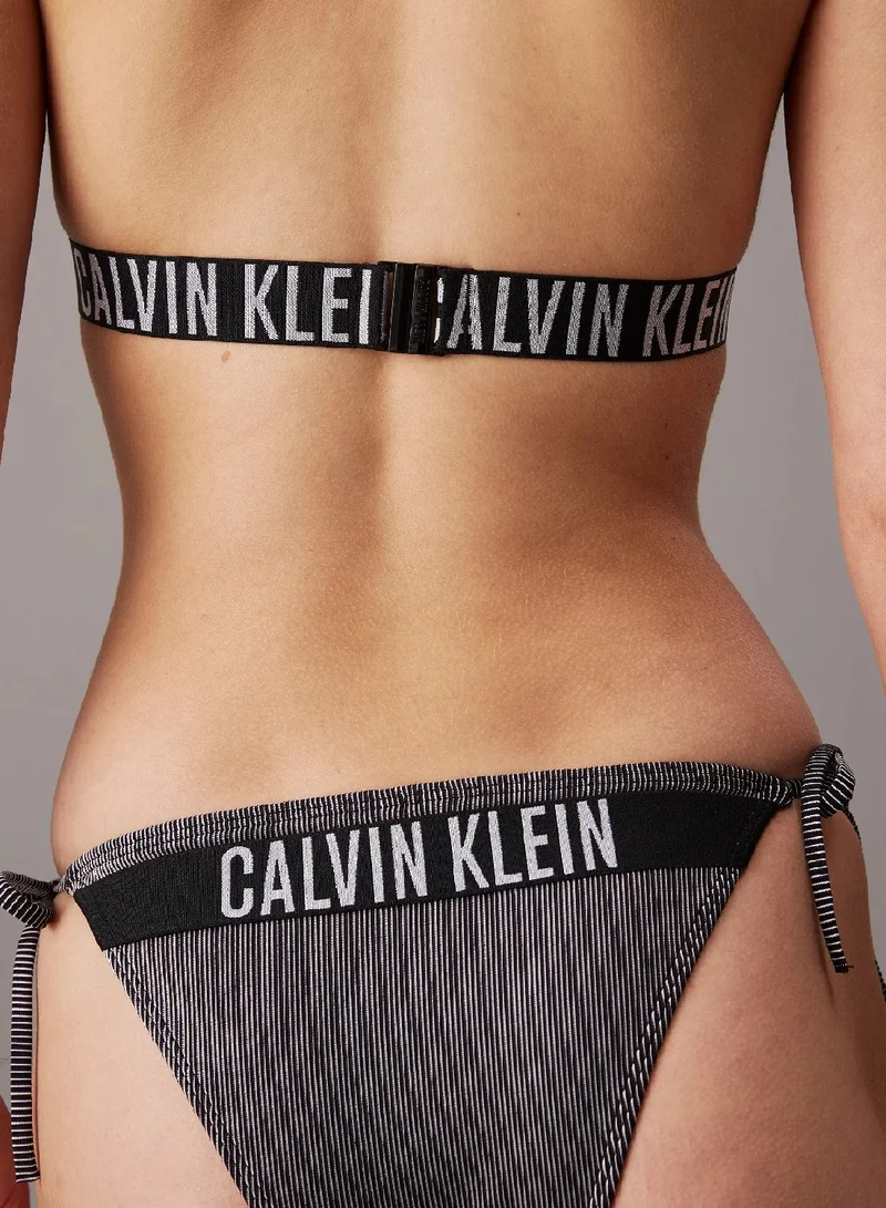 CALVIN KLEIN Pvh Black Tie Side Bikini Bottoms - Intense Power for Women | Best Price UAE