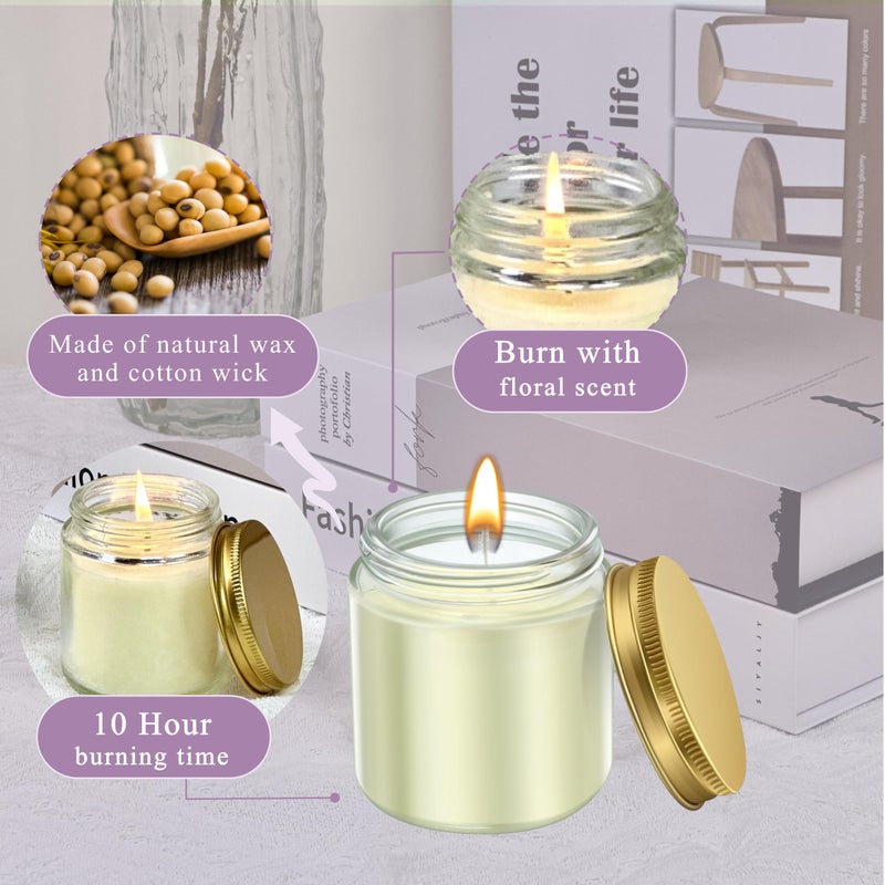 ACITHGL 36 Pcs 4oz Mini Mason Jar Candles Small Scented Candles Bulk Aromatherapy Ideal Souvenir Favors for Wedding Birthday Party (Freesia, Lavender, Jasmine, Gold) - Image 5