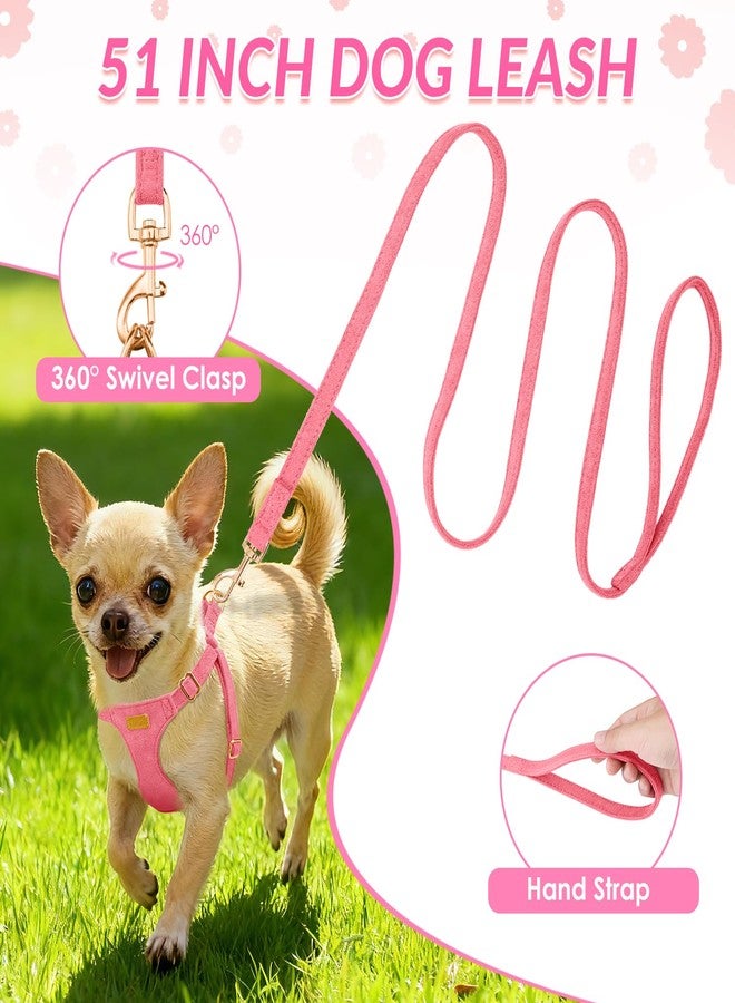 Lukovee No Pull Small Dog Harness with Leash - Lightweight Soft Puppy Vest Harnesses, Adjustable Pet Harnesses for Puppy Small Dogs (Pink, S) - Image 5