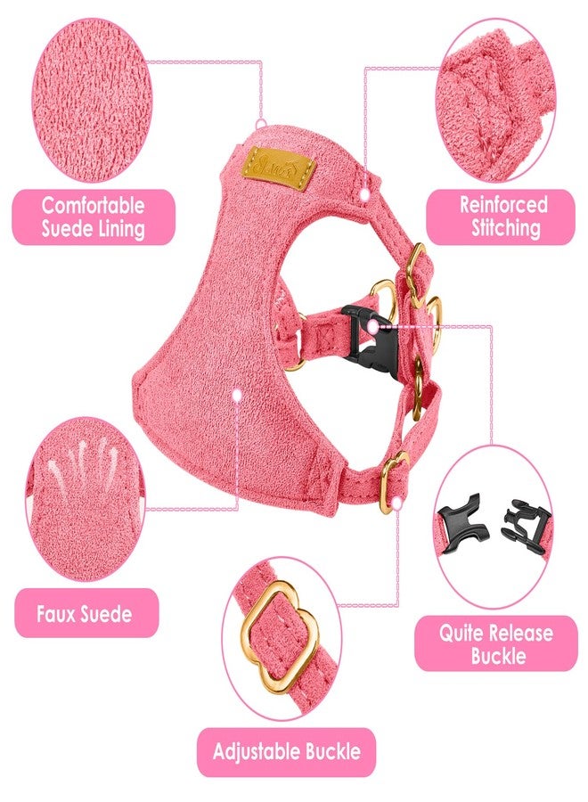 Lukovee No Pull Small Dog Harness with Leash - Lightweight Soft Puppy Vest Harnesses, Adjustable Pet Harnesses for Puppy Small Dogs (Pink, S) - Image 3
