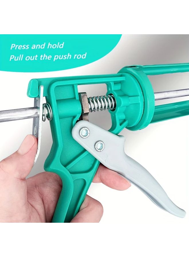1PC Green Automatic Caulking Gun For Glass Adhesive And Sealant Smooth Finish - Image 5