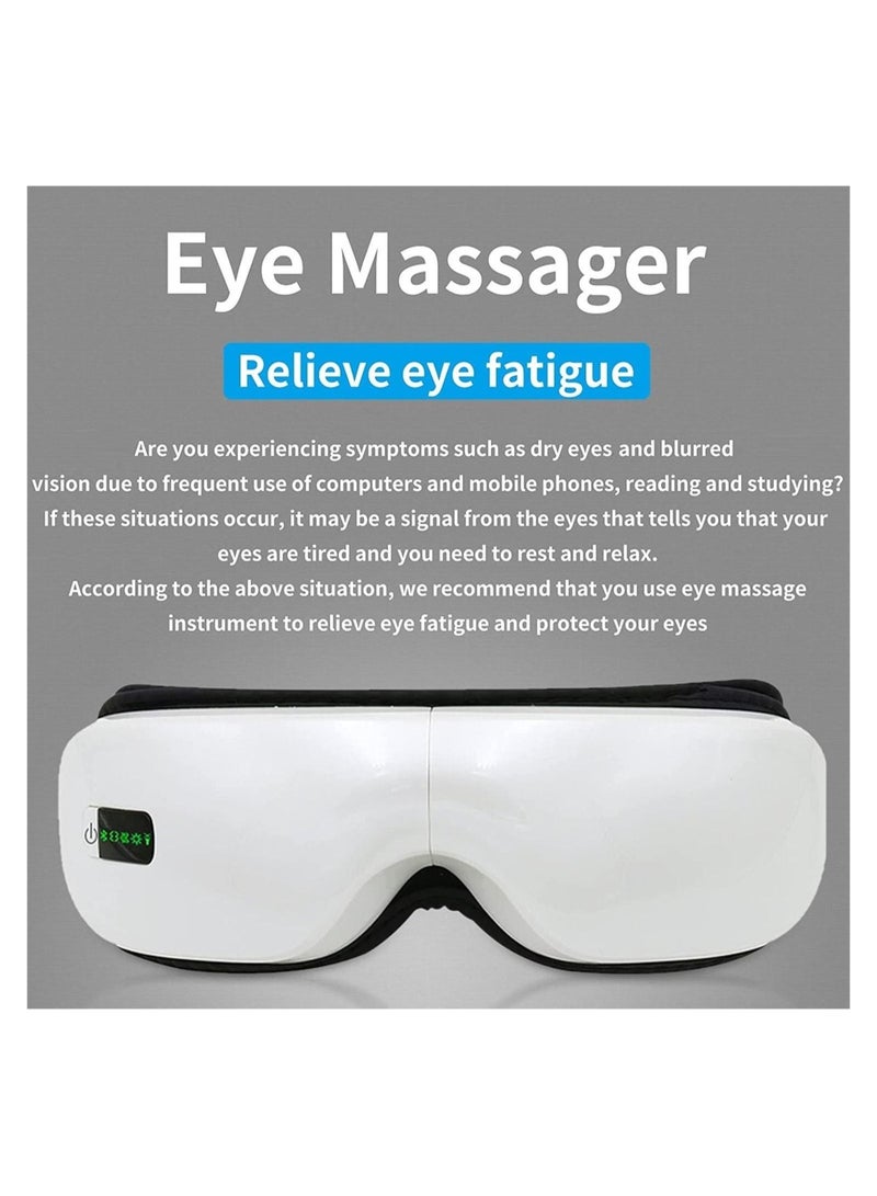 Generic Eye Fatigue Relief Foldable Eye Massager with Heat, Compression, Air Pressure, and Vibration Massage - Adjustable 5 Modes, Bluetooth Music, USB Rechargeable  - Image 1