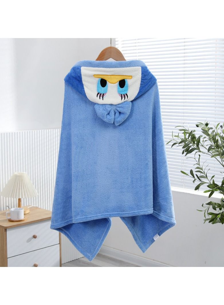 With Hood Coral Fleece Cloaks Bath Towels