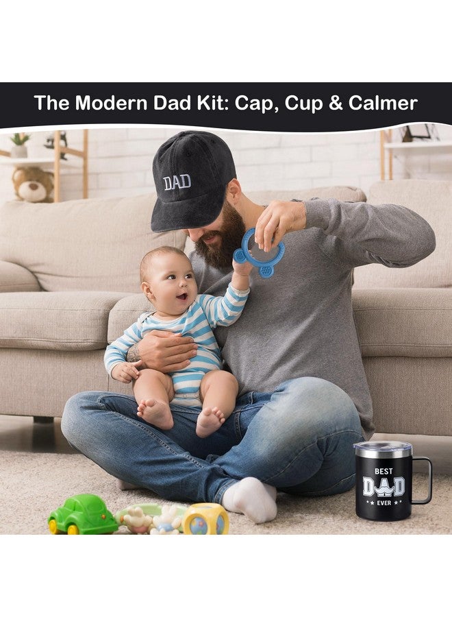 GiftPeak New Dad Gifts, 9 Pcs First Time Father’s Day Box, Birthday Gifts for Men with Tumbler Hat Onesie Socks Keychain Thanks Card Gift Box, Best Gifts for Dad Birthday from Daughter Son - Image 5