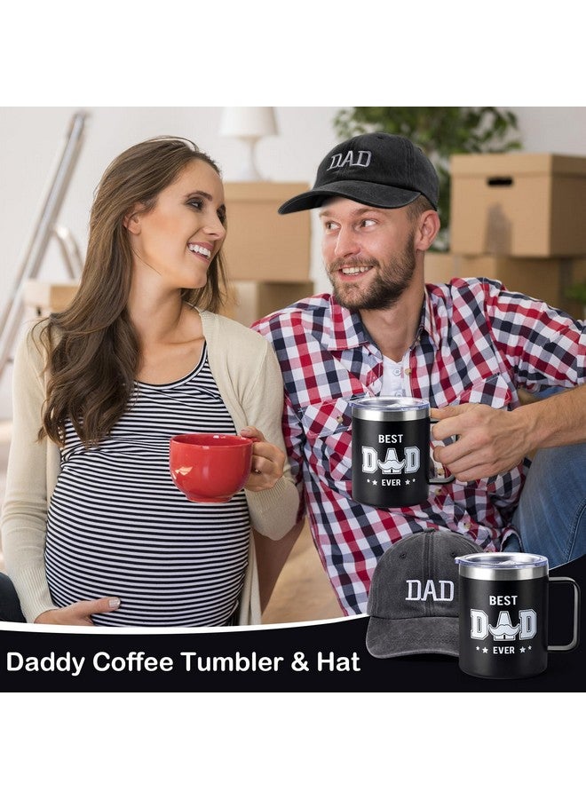 GiftPeak New Dad Gifts, 9 Pcs First Time Father’s Day Box, Birthday Gifts for Men with Tumbler Hat Onesie Socks Keychain Thanks Card Gift Box, Best Gifts for Dad Birthday from Daughter Son - Image 3