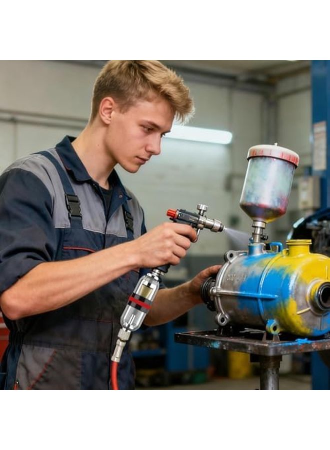 Black Airbrush Filter Water Oil Separator Quick Release Compressor Accessory - Image 5