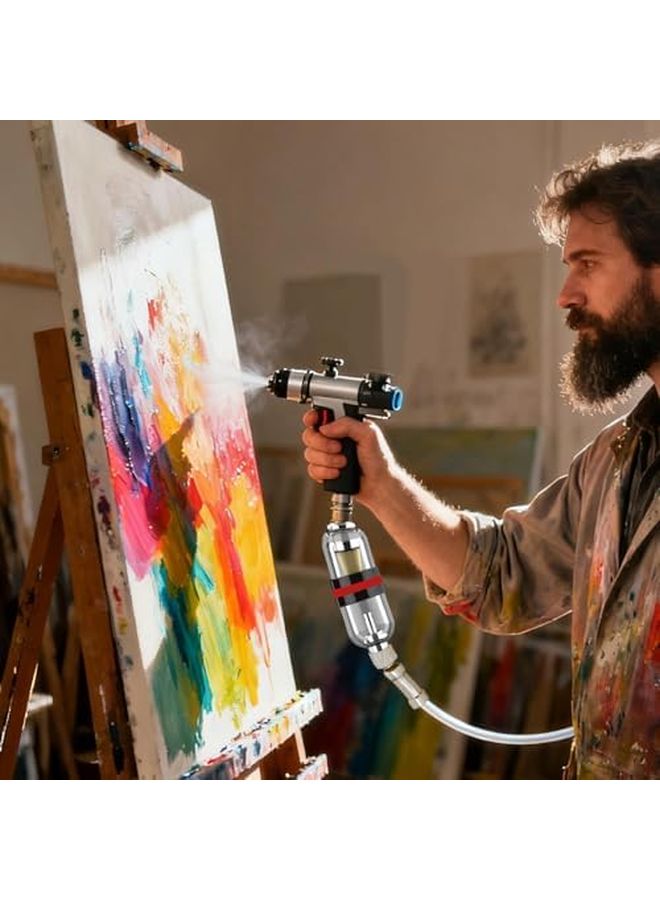 Black Airbrush Filter Water Oil Separator Quick Release Compressor Accessory - Image 4