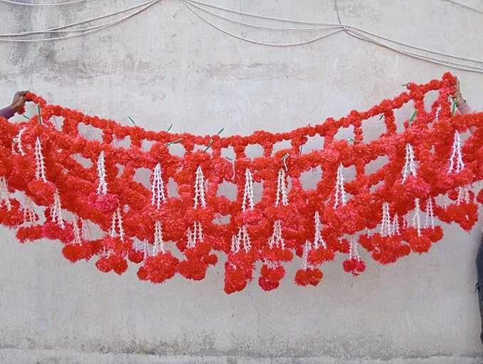Generic Nutts Bridal Entry Chadar Traditional Indian Punjabi Pakistani Arabi Wedding Bride Entry with Trendy Decorative Bridal Enrty Fulkari Chadar Bride Entry Chadar Genda Chadar Orange  - Image 1