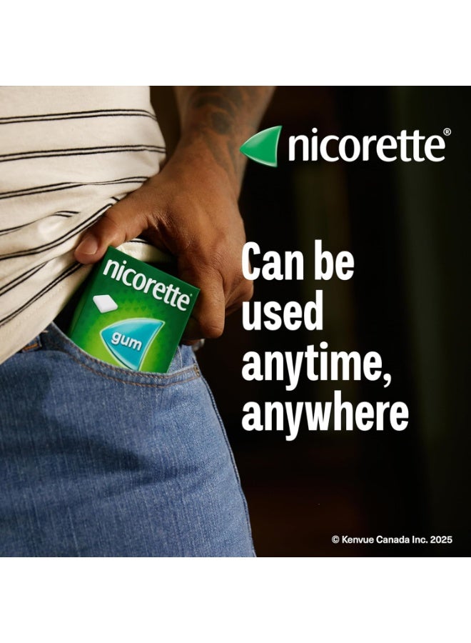 Nicorette Gum, Nicotine 4 Mg, Spearmint Flavour, Quit Smoking Aid And Smoking Cessation Aid, 105 Count - Image 4