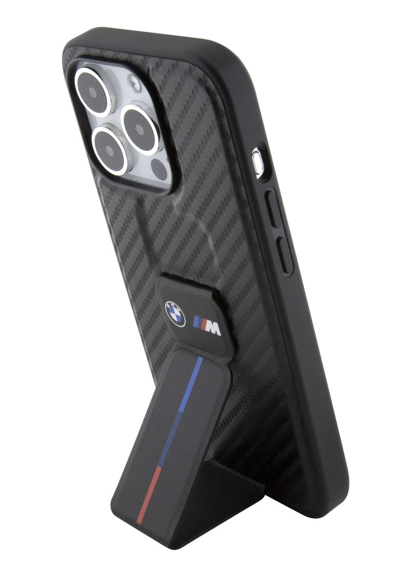 بي إم دبليو غطاء خلفي من الكربون من كيس آيفون 15 برو جراب كربون جريبستاند / ملف تعريف نحيف / سهل الإغلاق - أسود - Image 3