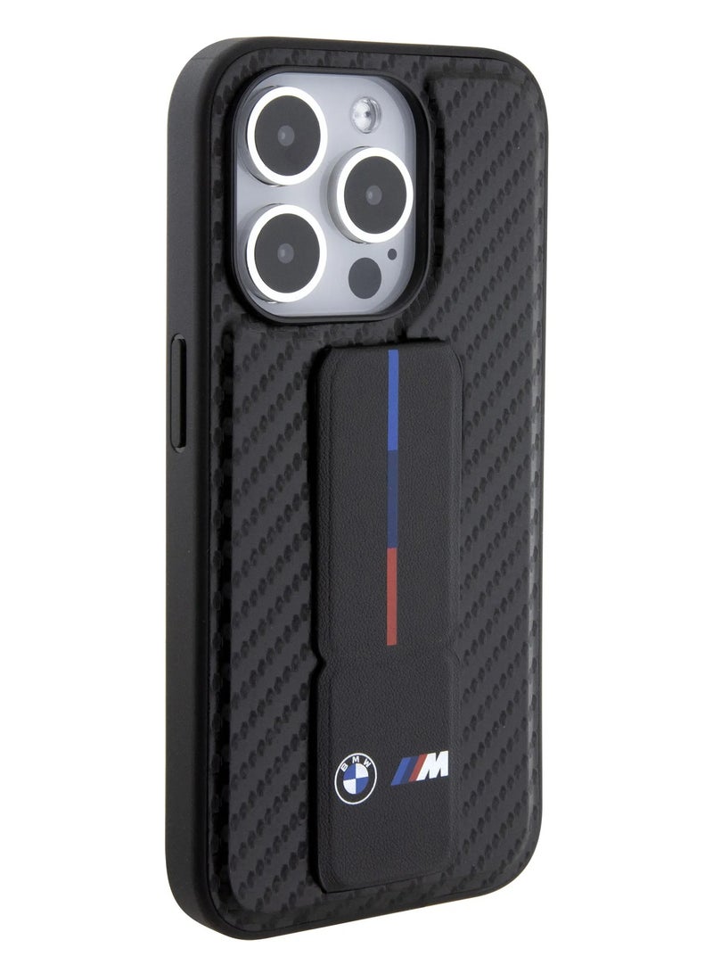 بي إم دبليو غطاء خلفي من الكربون من كيس آيفون 15 برو جراب كربون جريبستاند / ملف تعريف نحيف / سهل الإغلاق - أسود - Image 5